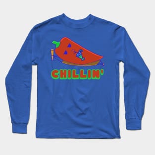 Chilli Chillin', Red Chili Long Sleeve T-Shirt